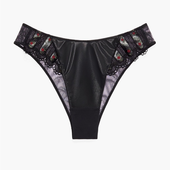 Savage X Fenty Other - Savage X Fenty Black Caviar Renaissance Rose Brazilian Panty